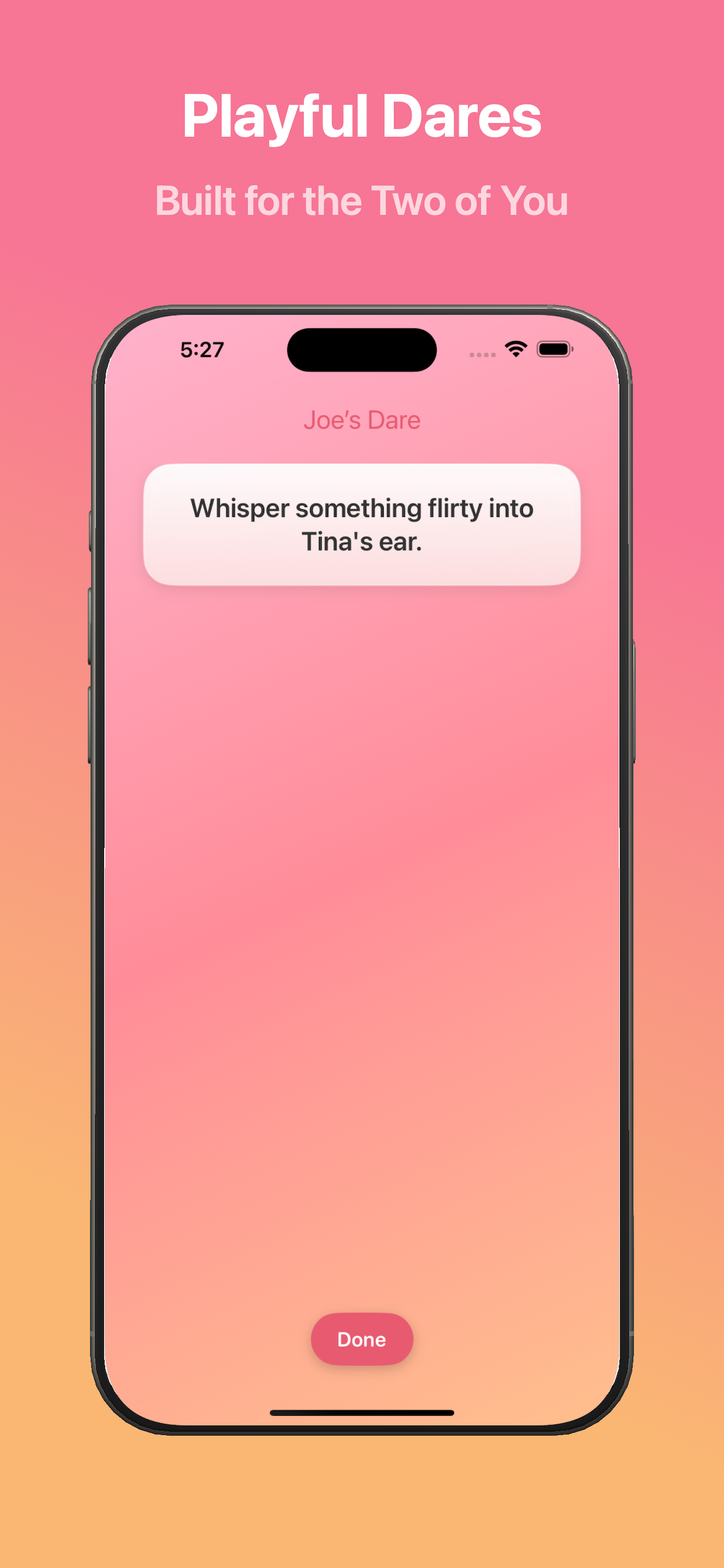 Couples Truth or Dare app screenshot